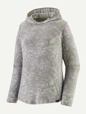 PATAGONIA WOMEN'S TROPIC COMFORT NATURAL SUN HOODY ROCK WASH THERMAL BLUE XS